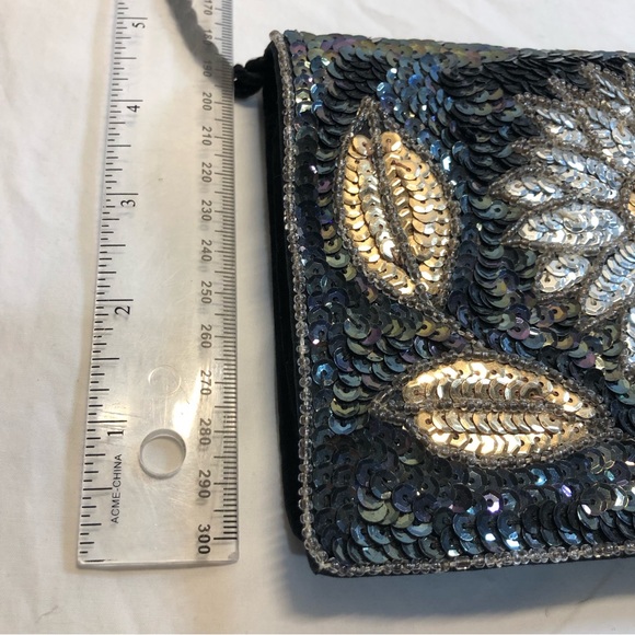 Vintage Sequin Purse Black - Picture 6 of 13
